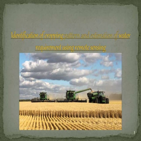 estimation of irrigation requirement using remote sensing