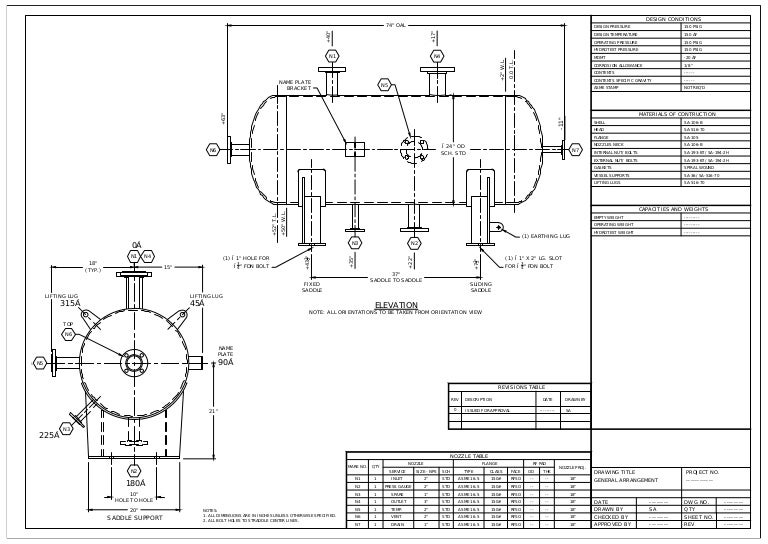 PRESSURE VESSEL NEWGENERAL ARRANGEMENT