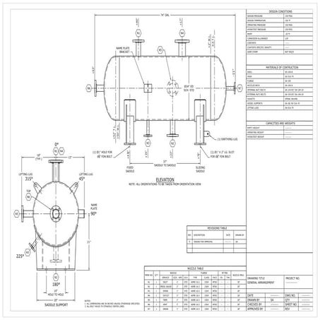 PRESSURE VESSEL NEW-GENERAL ARRANGEMENT