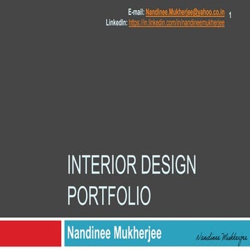 Interior design Portfolio Nandinee Mukherjee