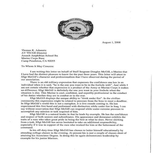 letter%20of%20rec%20LTCOL.%20Haniford | PDF