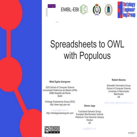 Spreadsheets to OWL