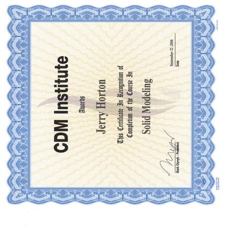 CDM Solid Modeling Cert | PDF