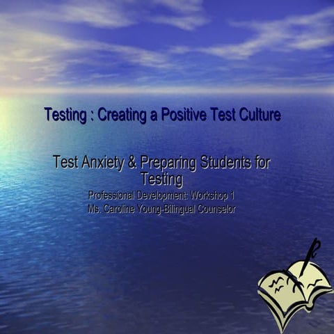 Presentation1 Test Anxiety. and test Prep ppt