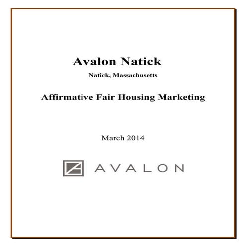 IZ Workshop 2014: B1 affirmative fair marketing natick 