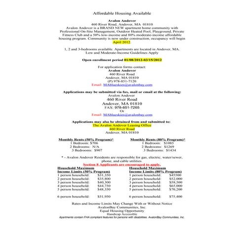 IZ Workshop 2014: B1 andover ad and info fair housing