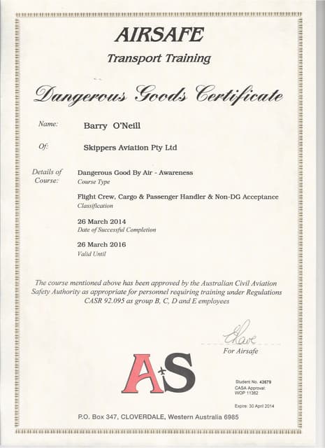 Aerodrome Reporting Officer and Works Safety Officer Course | PDF