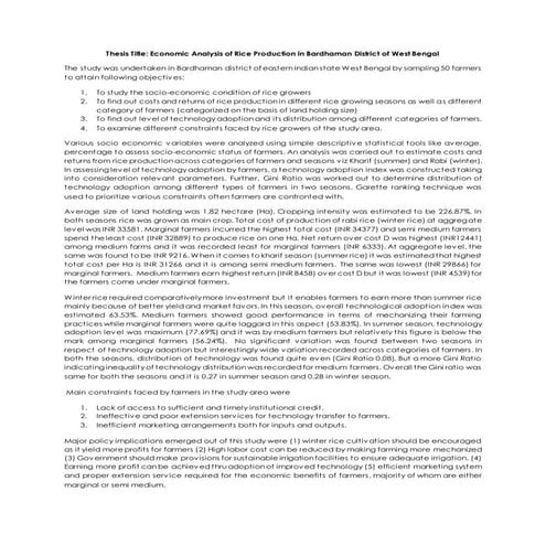 Master Thesis Summary