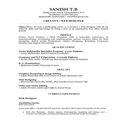 Sanish Resume