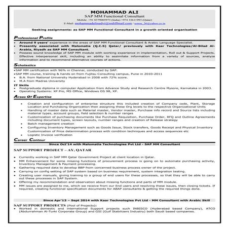 Mohd_Ali_MM Functional Consultant