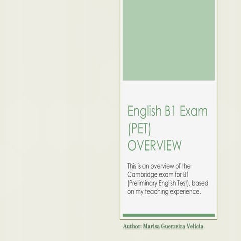 B1 English Exam Overview | PDF