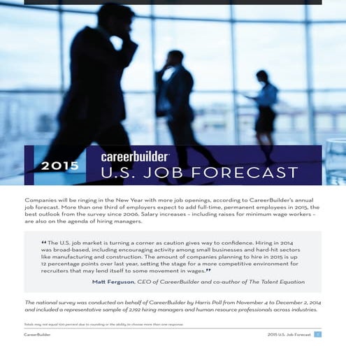 Career Builder-2015 Job forecast