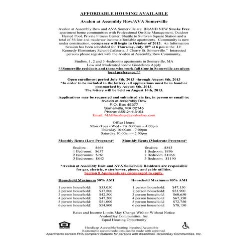 IZ Workshop 2014: B1 fair housing somerville marketing ad