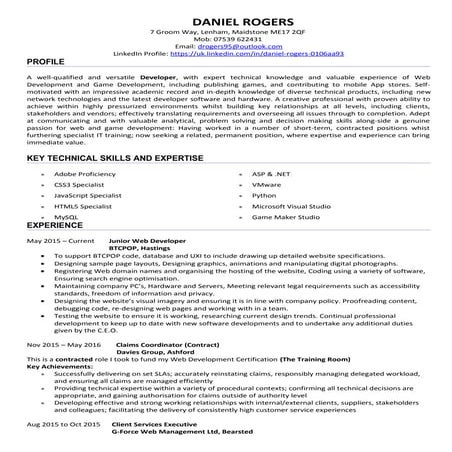 Daniel Dao CV | PDF