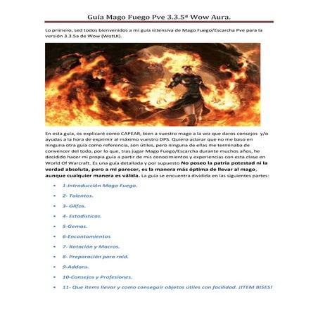 Guia mago fuego