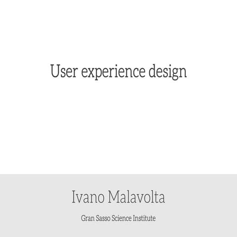User experience design 