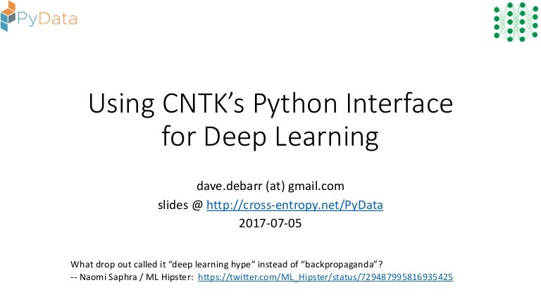 cntk tutorial python