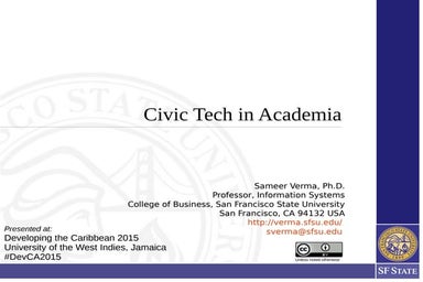 Civictech in Academia