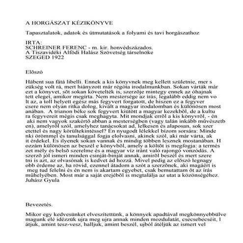 Horgaszat kezikonyve