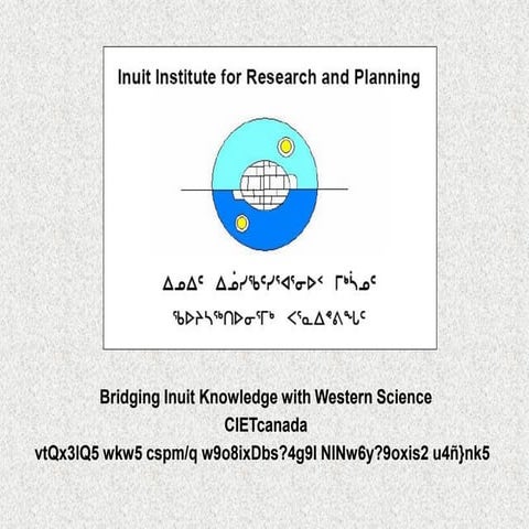 Centre for Inuit Health and Changing Environments | PPT