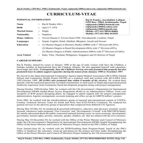 B2 my bio-data as of 2015 - raj k pandey