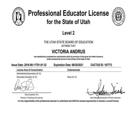 Utah License | PDF