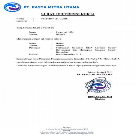 SURAT REFERENSI