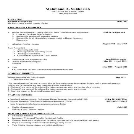 Mahmoud Sukkarieh CV