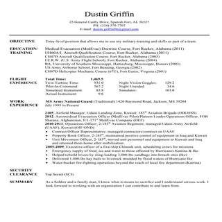 Resume, Griffin