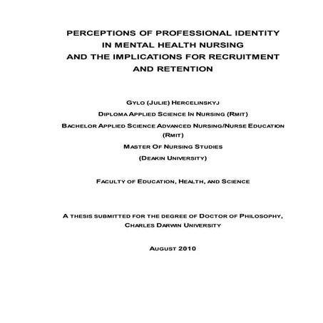 PERCEPTIONS OF PROFESSIONAL IDENTITY