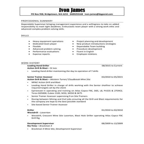 Ivon James Resume
