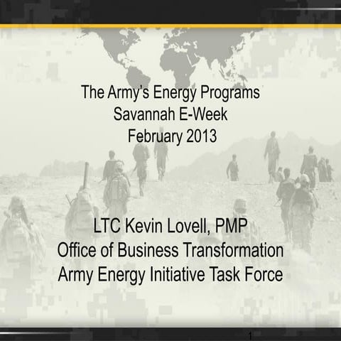 LTC Lovell's Brief to the Savannah E-Week