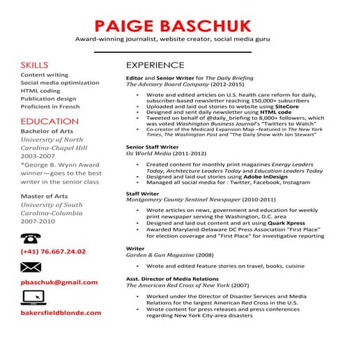 PaigeHBaschukResume | PDF