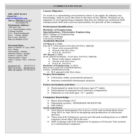 resume pas | DOC