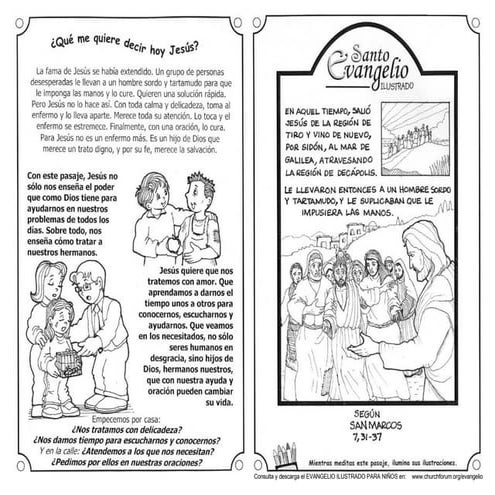 LECTIO DIVINA DOMINICAL NINOS  SEMANA XXIII CICLO B