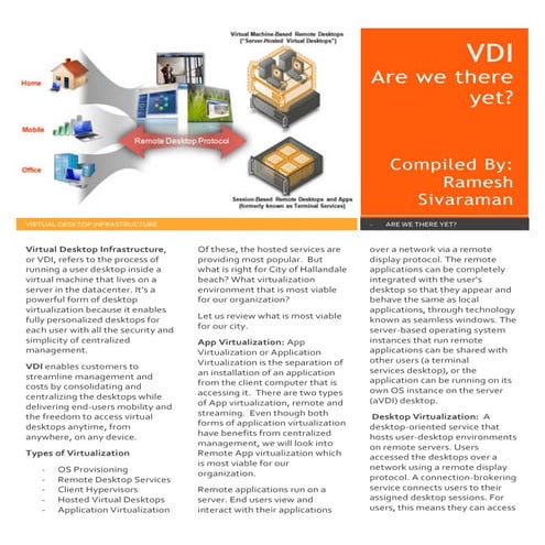 VDI Cost benefit analysis