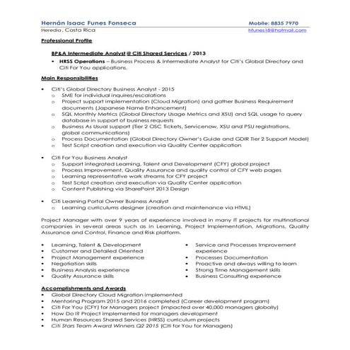 CV Hernán Funes External