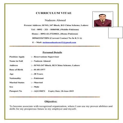 CURRICULUM VITAE
