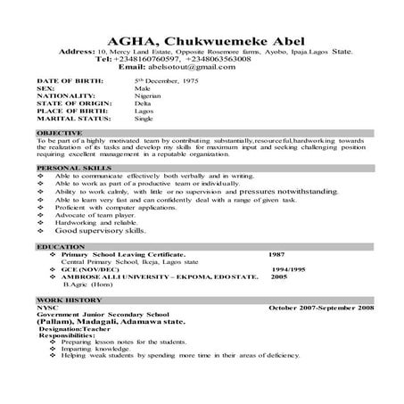 AGHA,Chukwuemeke Abel