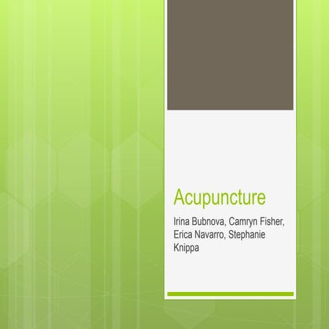 Acupuncture Presentation