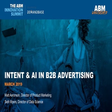 Intent and AI in B2B Advertising