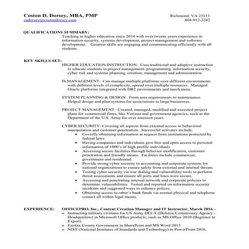 costondorsey_resume_higher_ed