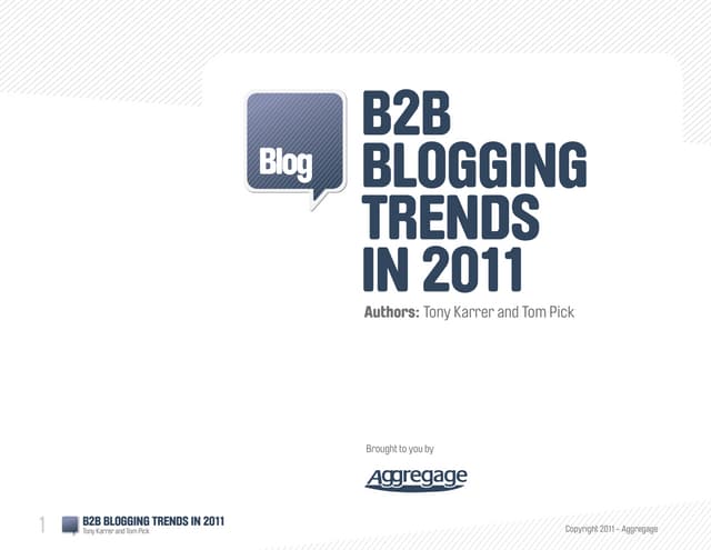 B2B Blog: Trends In 2011