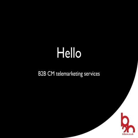 B2B CM telemarketing services