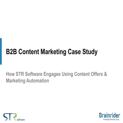 Business to business content marketing case study
