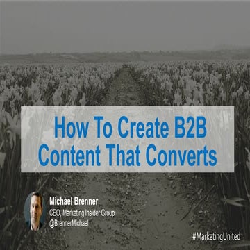 How To Create B2B Content That Converts