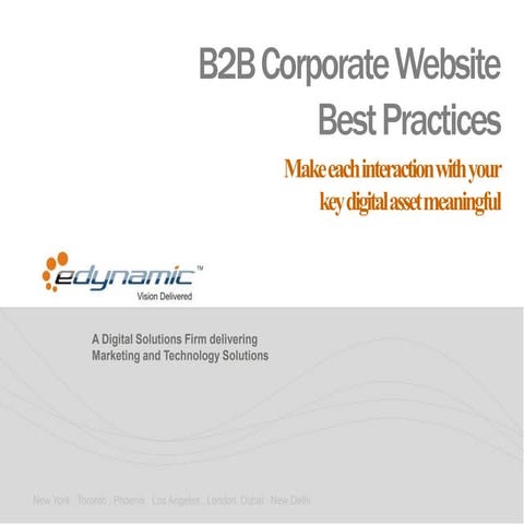 B2B Corporate Website Best Practices