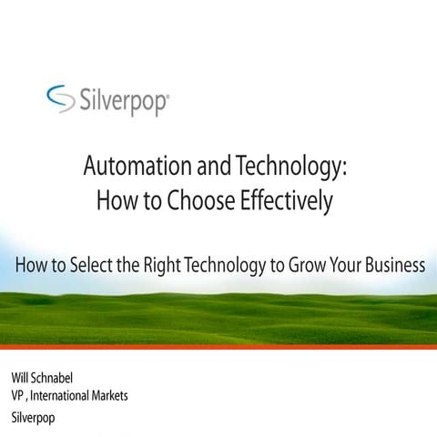 Will Schnabel, Silverpop/B2B Engage