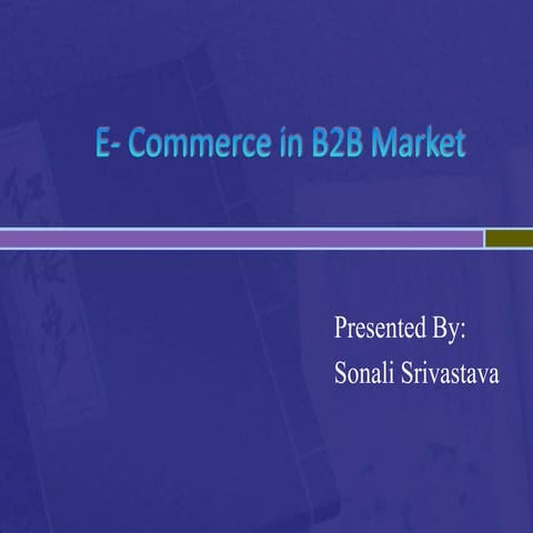 E Commerce in B2B