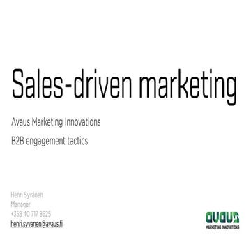 B2B Engagement Tactics by Avaus
